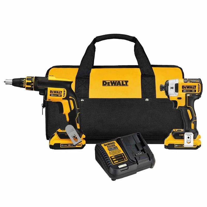 DEWALT DCK267D2 20V MAX* XR Drywall Screwgun Impact Driver Kit (2.0Ah)