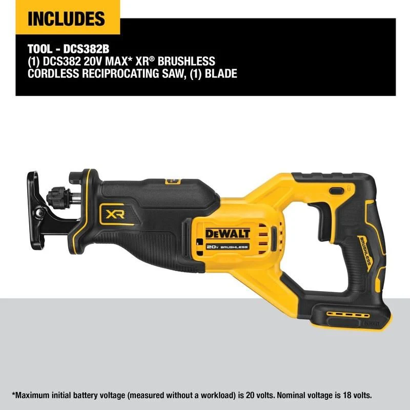 DEWALT DCS382B 20V MAX XR Brushless Cordless Reciprocating Saw (Tool Only) - Image 9