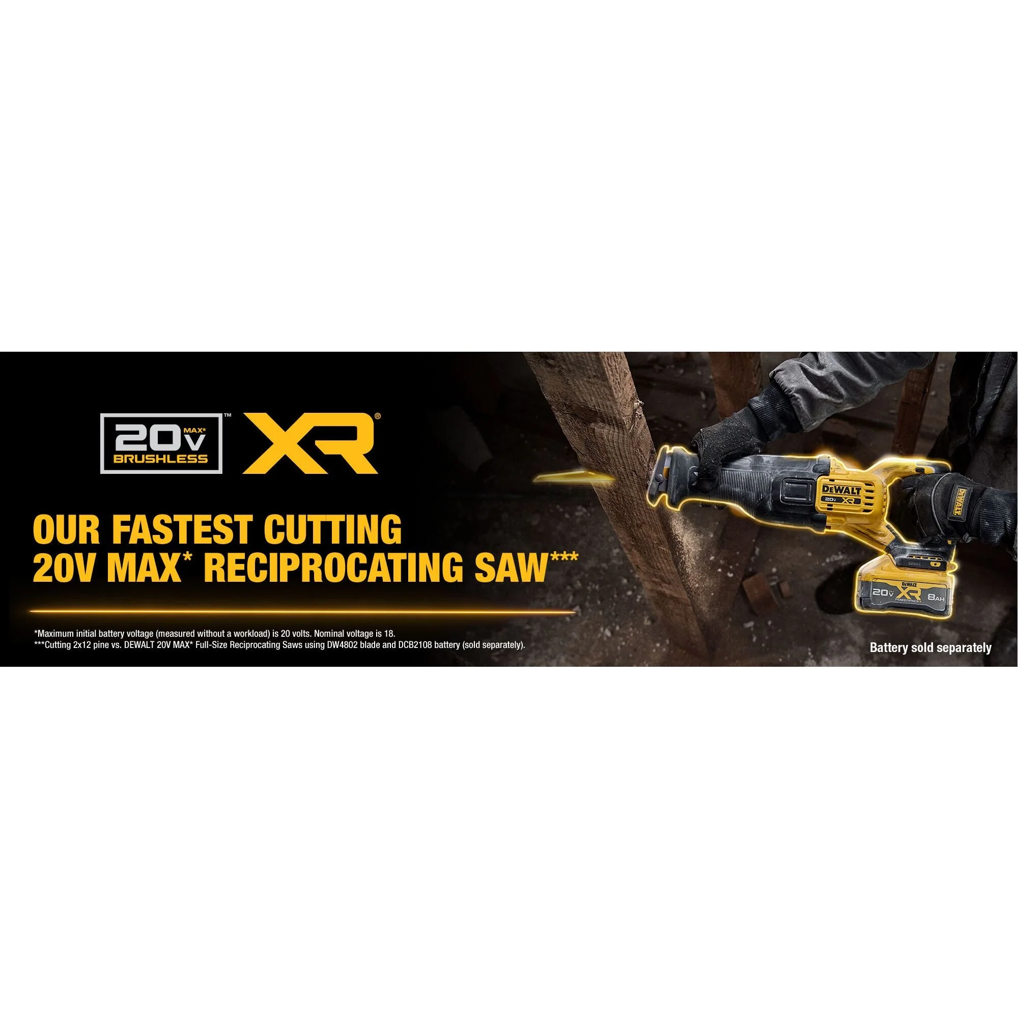 DEWALT DCS384B 20V MAX* XR® Brushless Cordless Reciprocating Saw (Tool Only) - Image 8