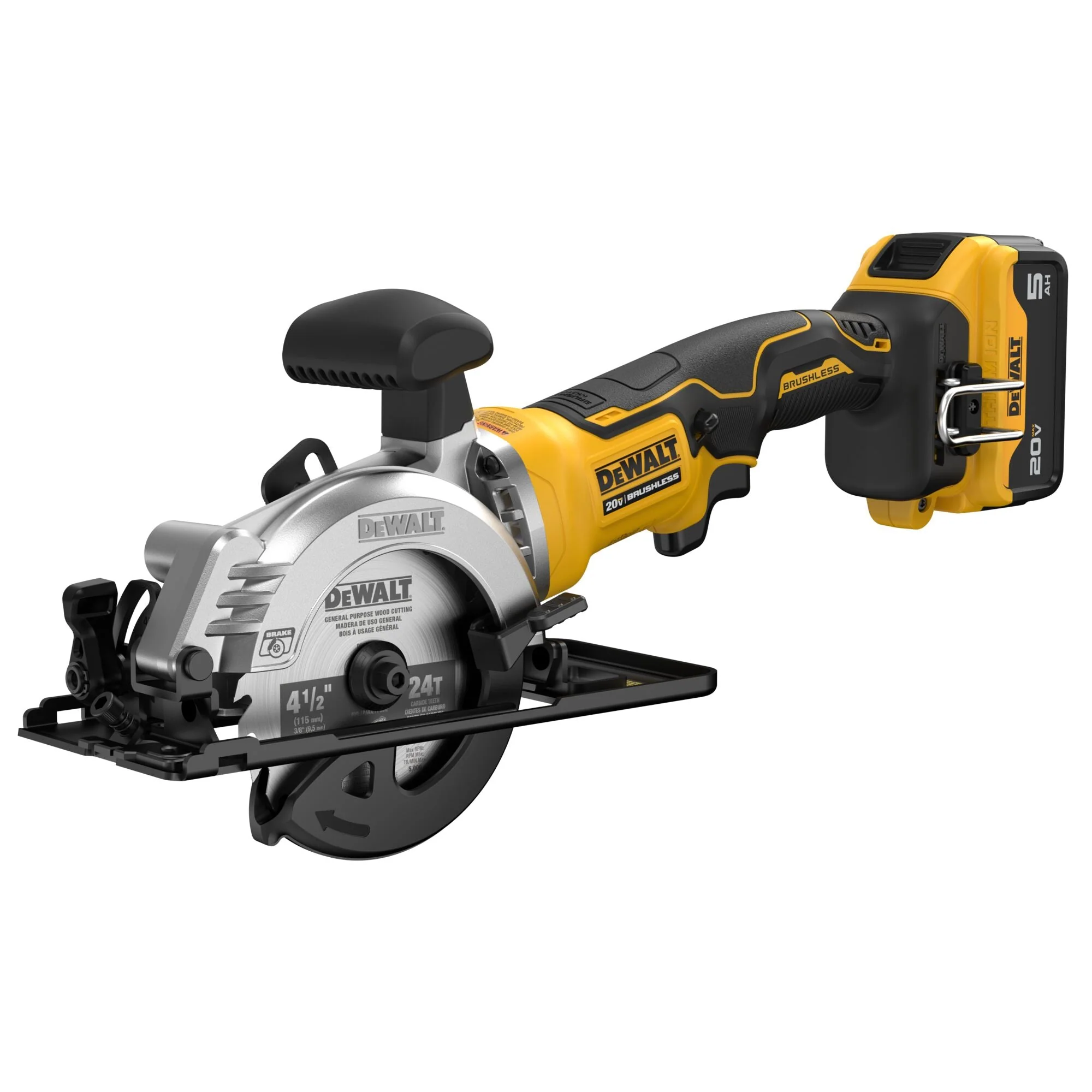 DEWALT DCS571P1 ATOMIC™ 20V MAX* Brushless Cordless 4-1/2 in. Circular Saw Kit - Image 6