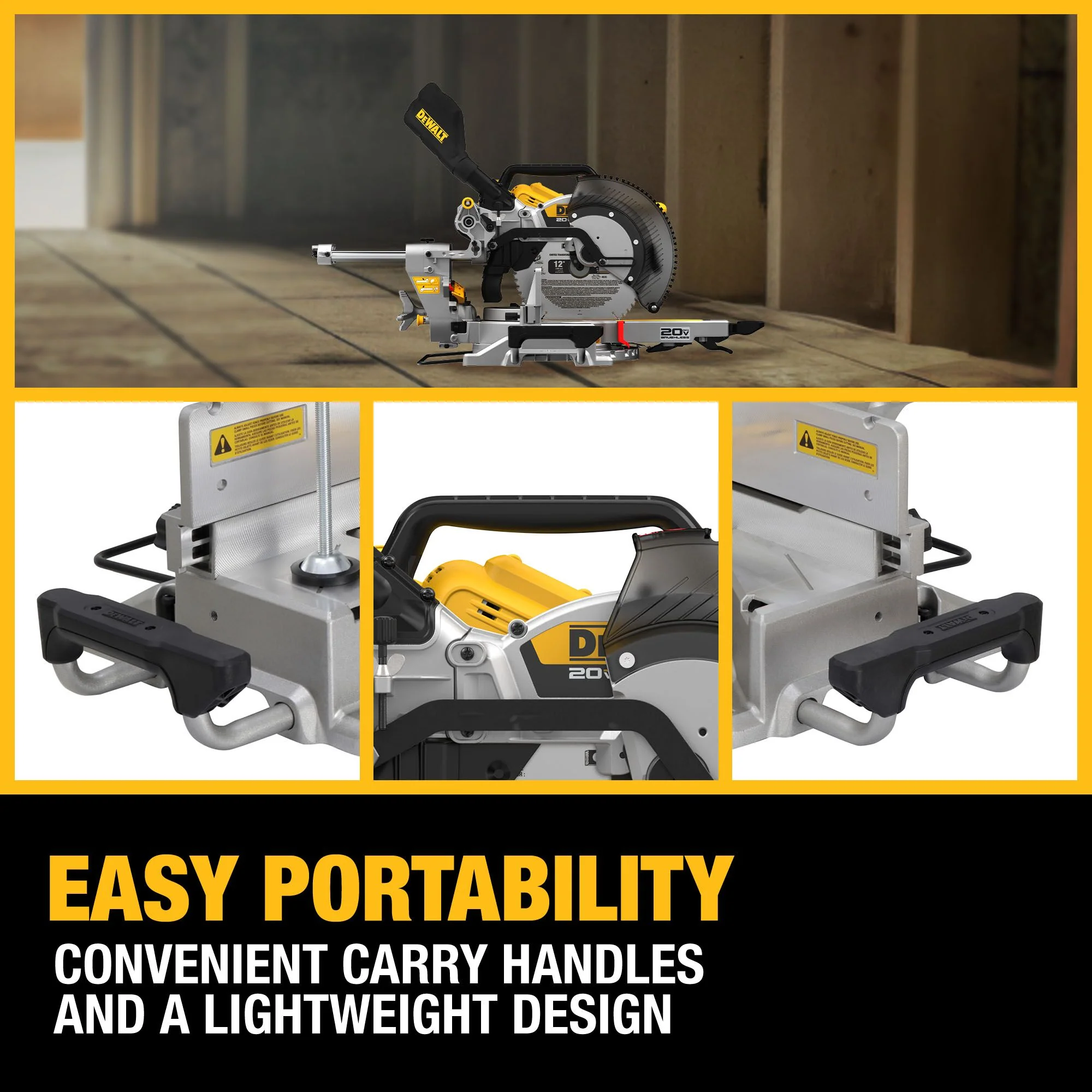 DEWALT DCS785B 20V MAX* XR® 12 in. Double Bevel Sliding Miter Saw (Tool Only) - Image 13