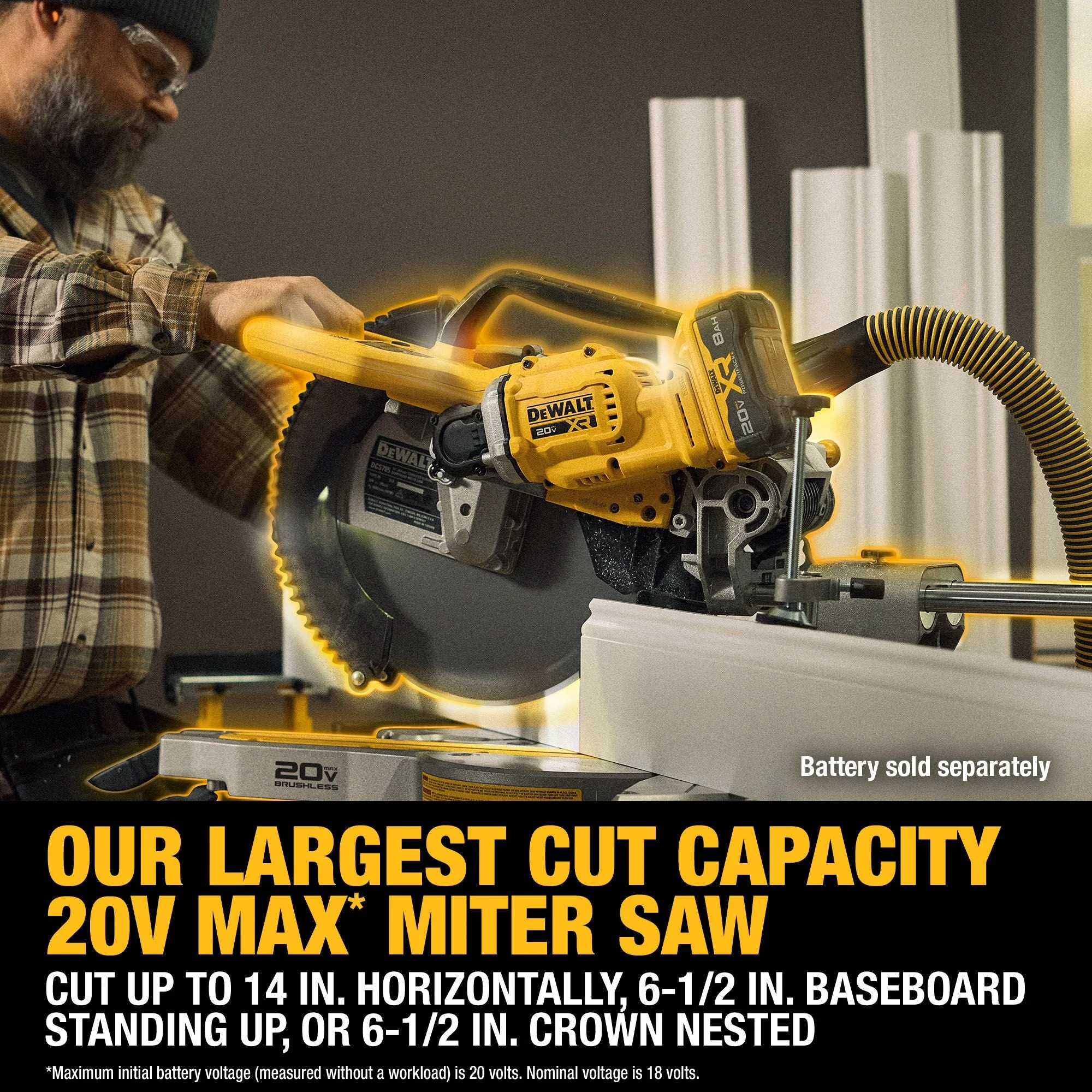 DEWALT DCS785B 20V MAX* XR® 12 in. Double Bevel Sliding Miter Saw (Tool Only) - Image 9
