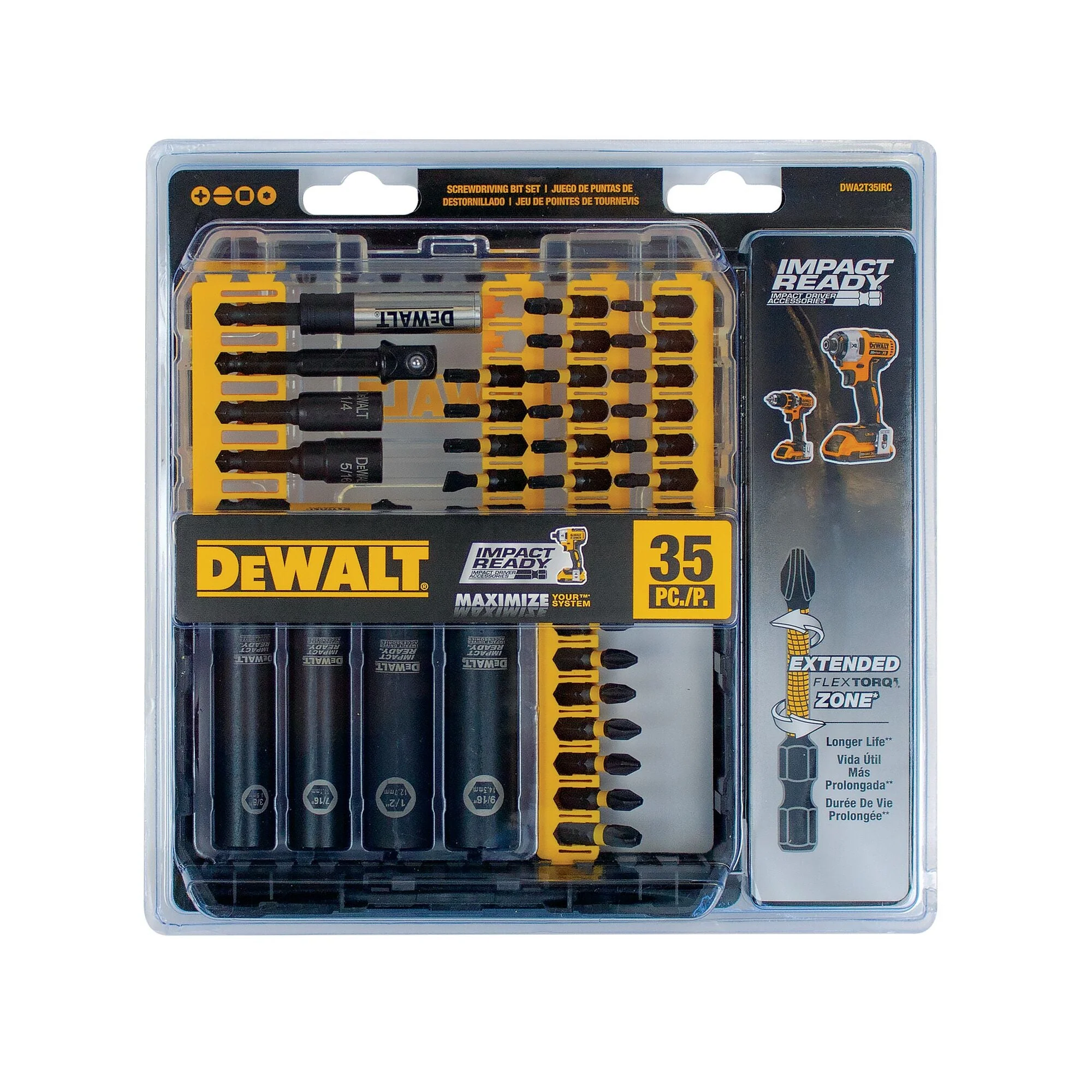 DEWALT DWA2T35IRC 35 Piece Flex Torq Impact Ready Screwdriving Set - Image 3