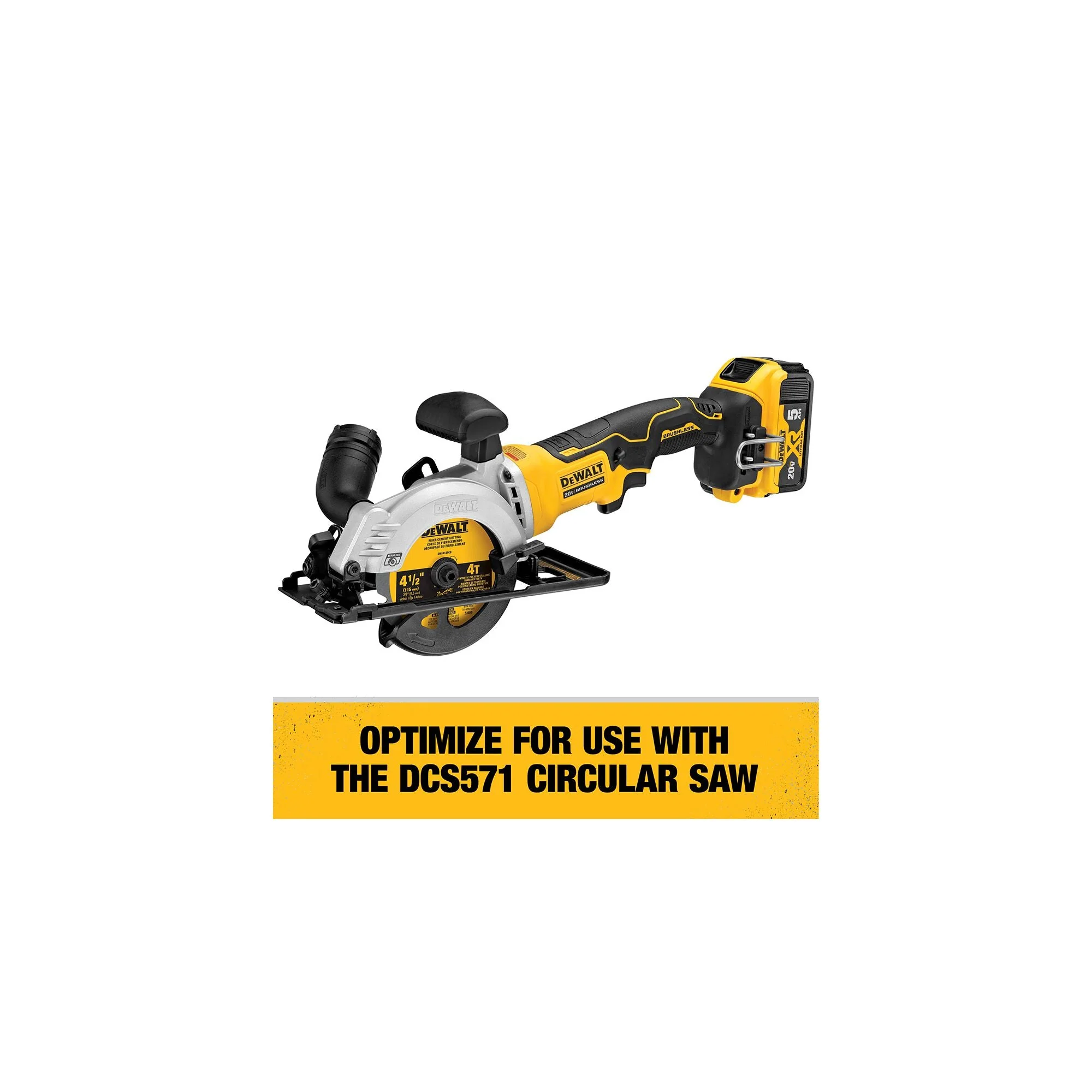 DEWALT DWA412PCD 4-1/2 in. 4T Fiber Cement Cutting Circular Saw Blade - Image 4