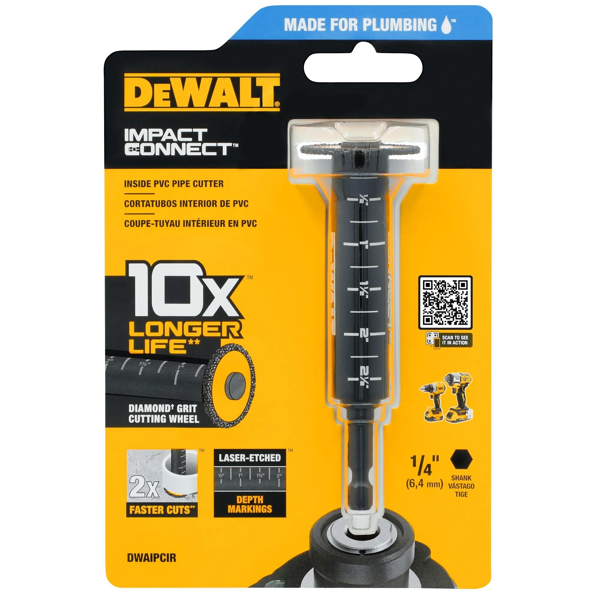 DEWALT DWAIPCIR Impact Connect Inside PVC Pipe Cutter - Image 3