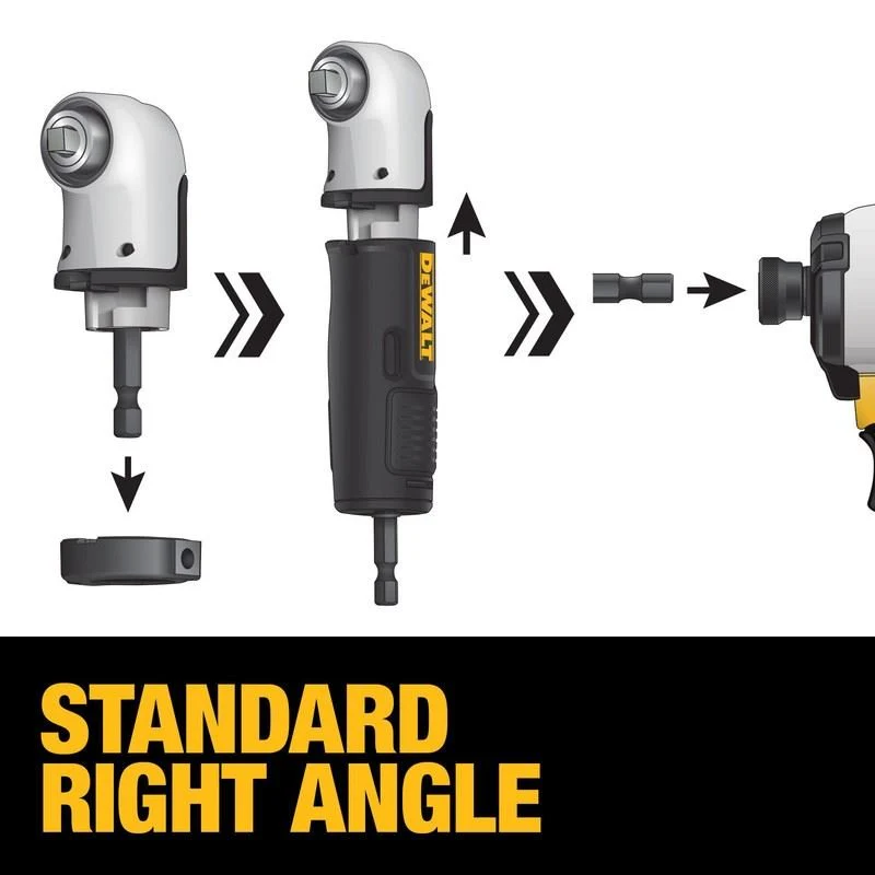 DEWALT DWAMRA14FT  FLEXTORQ 1/4in Square Drive Modular Right Angle Attachment - Image 10
