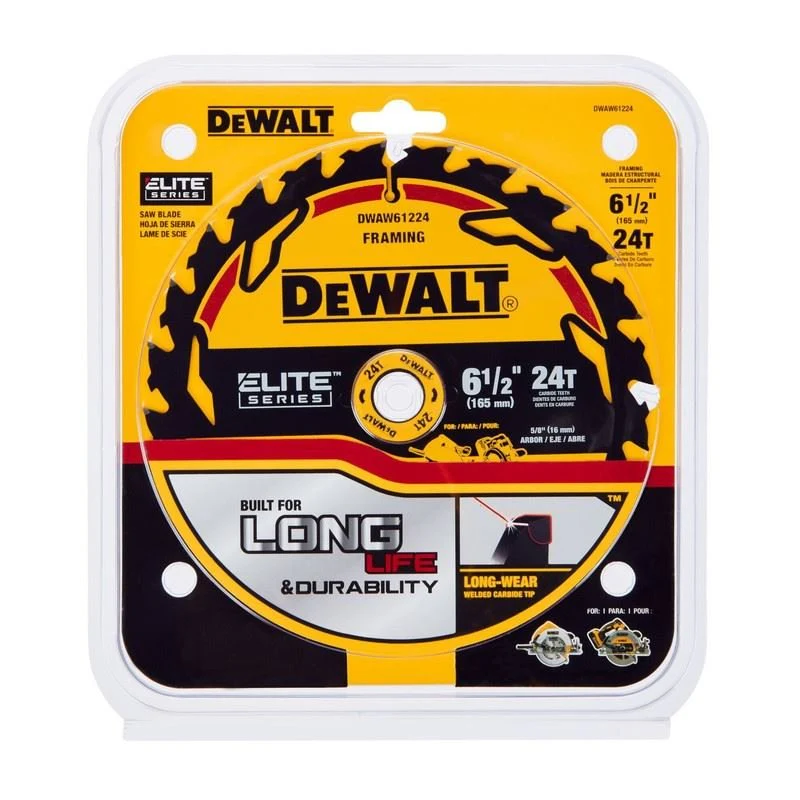 DEWALT DWAW61224  6-1/2in 24T ELITE SERIES Circular Saw Blade - Image 5