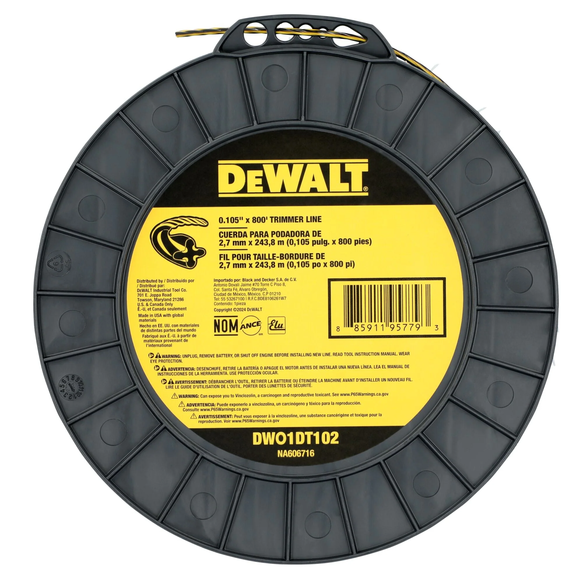 DEWALT DWO1DT102 0.105 in. X 700 ft. Trimmer Line - Image 4