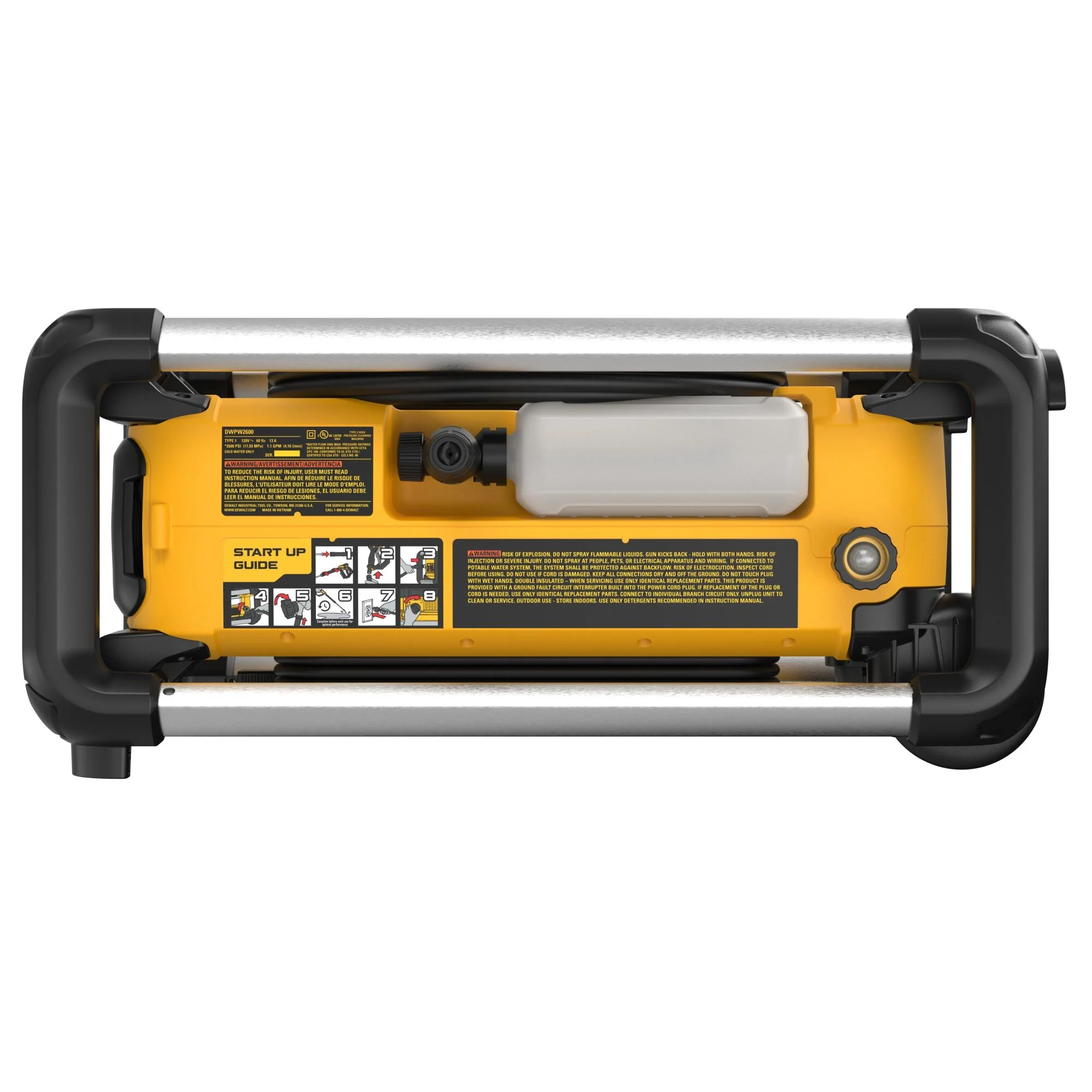 DEWALT DWPW2600 2600 PSI 1.1 GPM Electric Jobsite Pressure Washer - Image 4