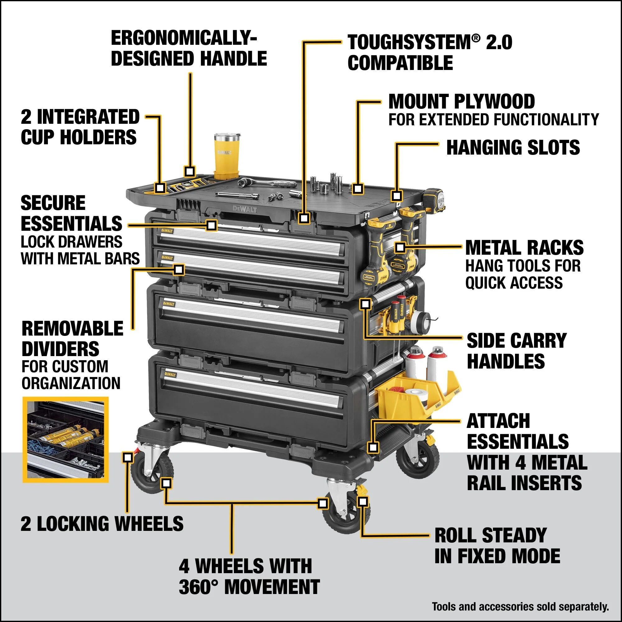 DEWALT DWST60510 TOUGHSYSTEM® 2.0 DXL™ 5-in-1 Modular Workstation - Image 2