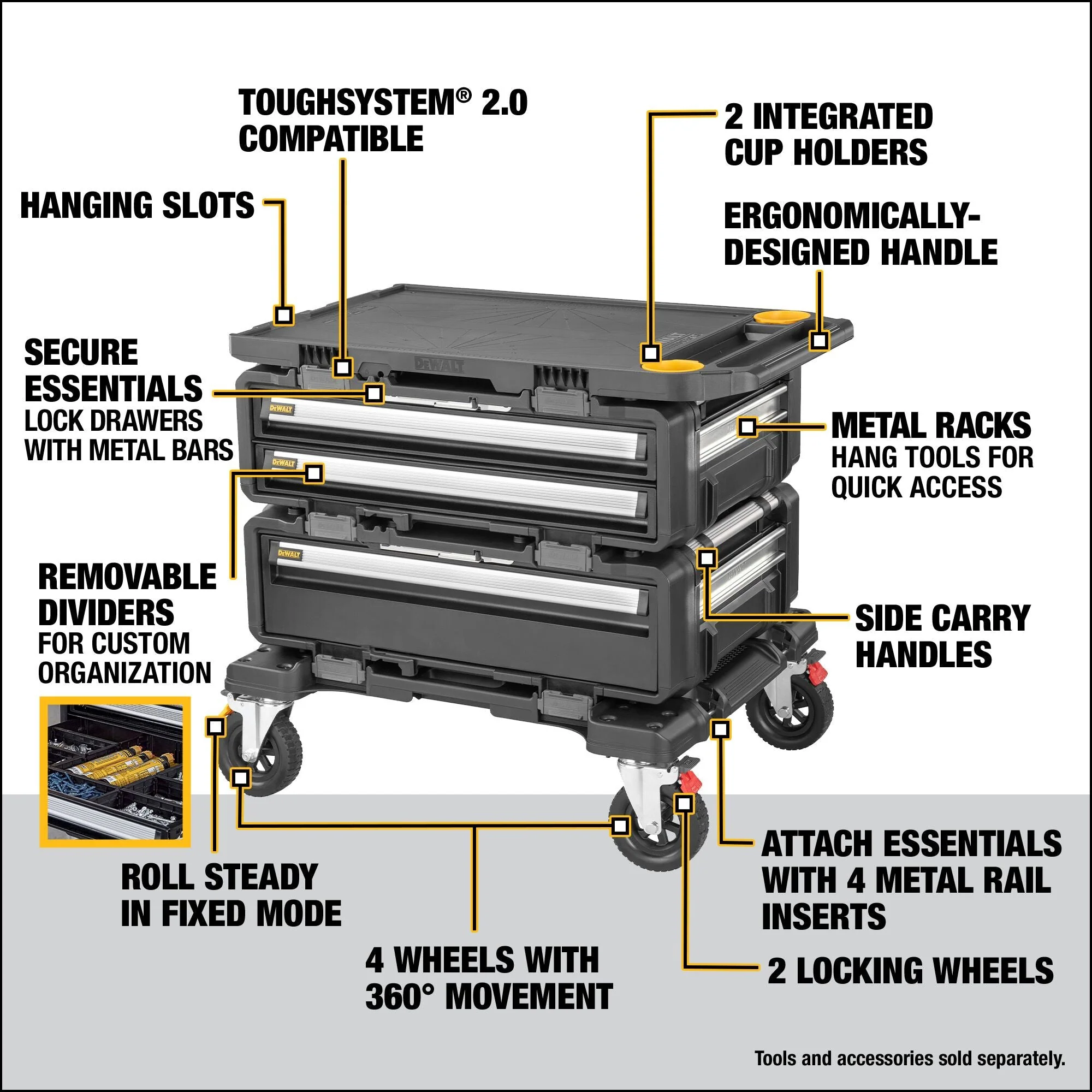 DEWALT DWST60520 TOUGHSYSTEM® 2.0 DXL™ 4-in-1 Modular Workstation - Image 3