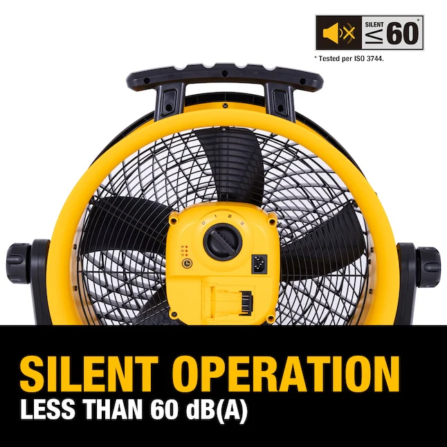 DEWALT DXF1850B 18" 20V AC/DC 3-Speed Drum Fan Tool with Adapter Cord - Image 5