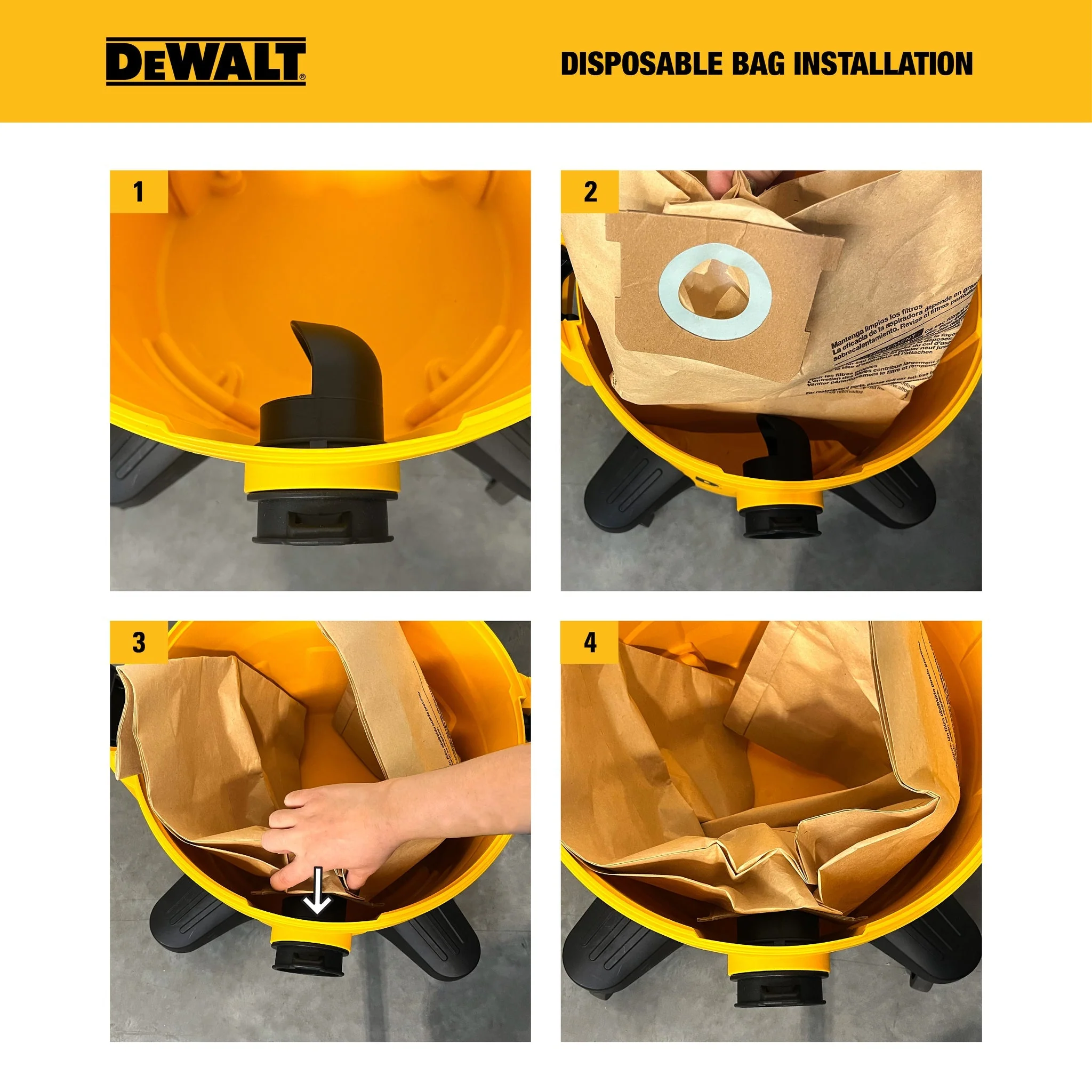 DEWALT DXVA194112 12 Gallon to 16 Gallon Fine Dust Bag (Pack of 3) - Image 2