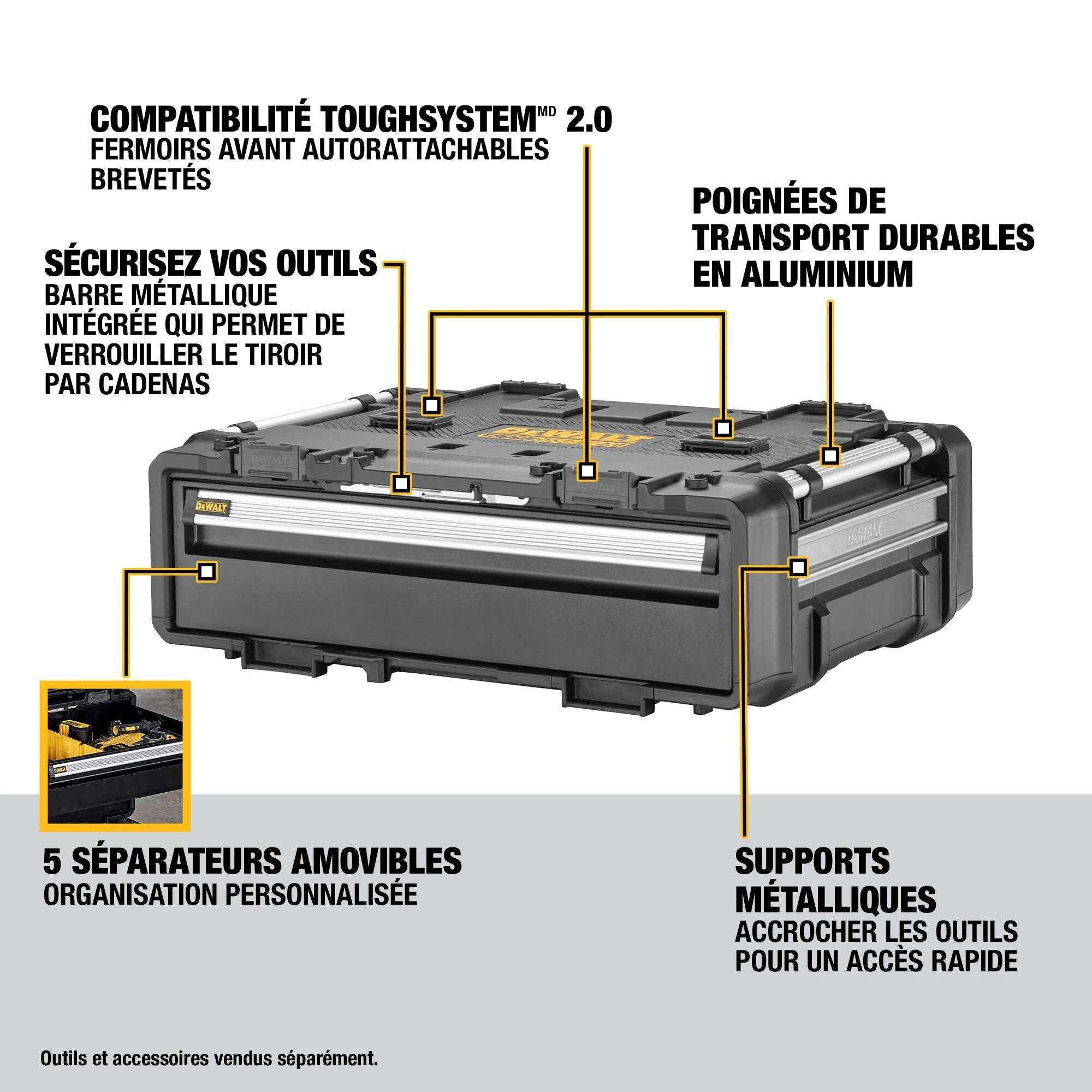 DEWALT DWST08510 TOUGHSYSTEM® 2.0 DXL™ 30 in Deep Drawer - Image 11