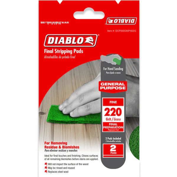 DIABLO DCP060GNPN02G 220-Grit Final Stripping Pads (2-pk) - Image 2