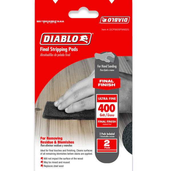 DIABLO DCP060SFNN02G 400-Grit Final Stripping Pads (2-pk) - Image 2