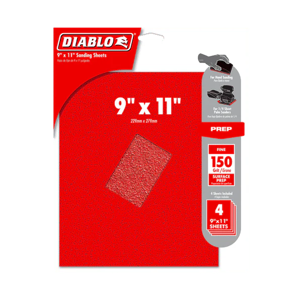 DIABLO DCS911150S04G 9" x 11" 150-Grit Sanding Sheets (4-pk) - Image 2