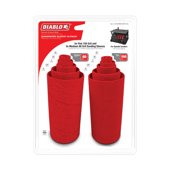 DIABLO DCVDRMVGPS10G Assorted Sanding Sleeves (10-pk) - Image 2
