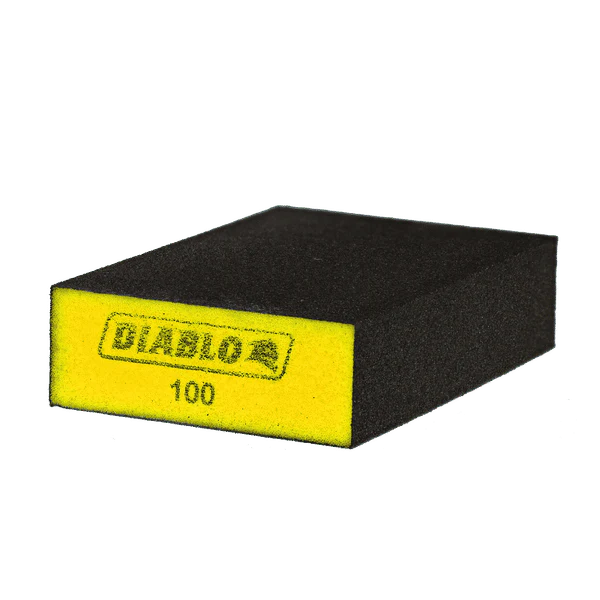 DIABLO DFBBLOCFIN03G 4" x 2-1/2" x 1" 100-Grit Flat Edge Sanding Sponges (3-pc)