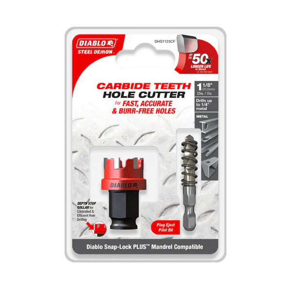 DIABLO DHS1125CF 1-1/8" Steel Demon™ Carbide Teeth Hole Cutter - Image 2