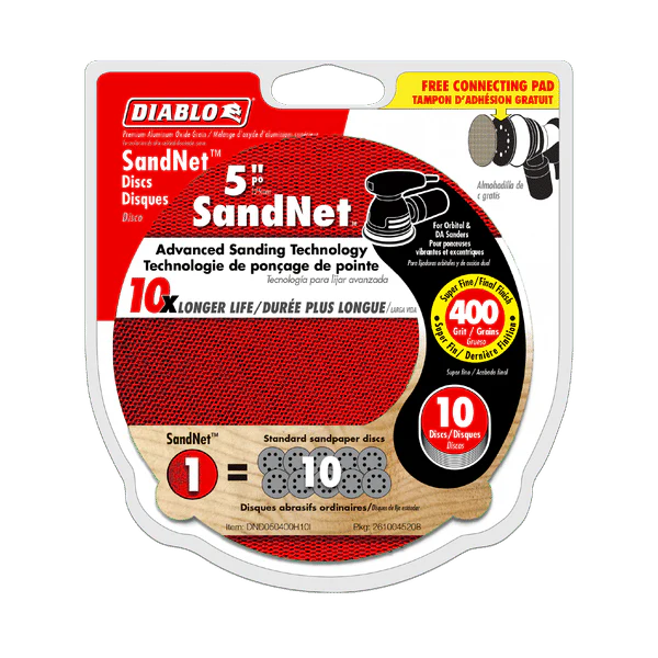 DIABLO DND050400H10I 5" Sand Demon™ 400-Grit Sanding Discs with Connection Pad (10-pk) - Image 2