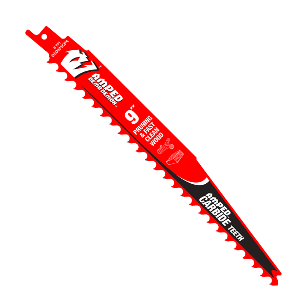 DIABLO DS0903CPA 9" 3TPI AMPED™ Demo Demon™ Carbide Teeth Reciprocating Saw Blade for Pruning and Clean Wood