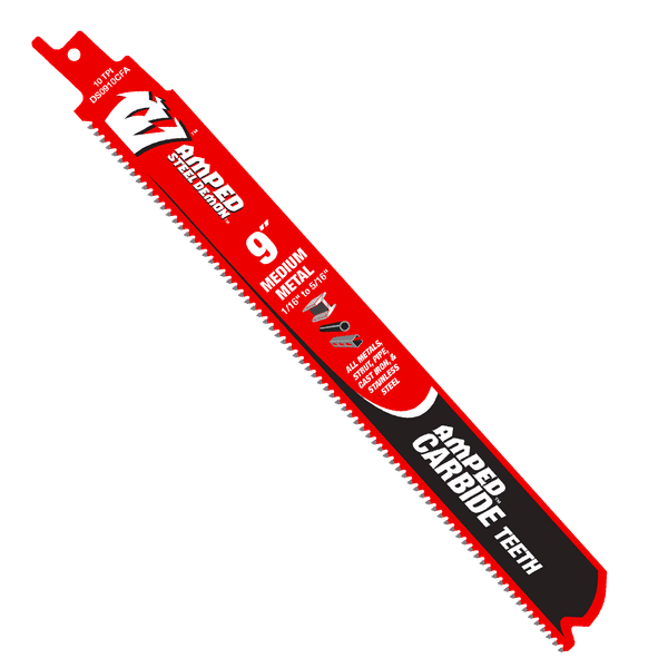 DIABLO DS0910CFA 9" 10TPI AMPED™ Steel Demon™ Carbide Teeth Reciprocating Saw Blade for Medium Metal