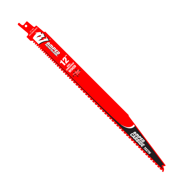 DIABLO DS1206CWSA 12" 5/7 TPI AMPED™ Demo Demon™ Carbide Teeth Reciprocating Saw Blade for Nail-Embedded Wood