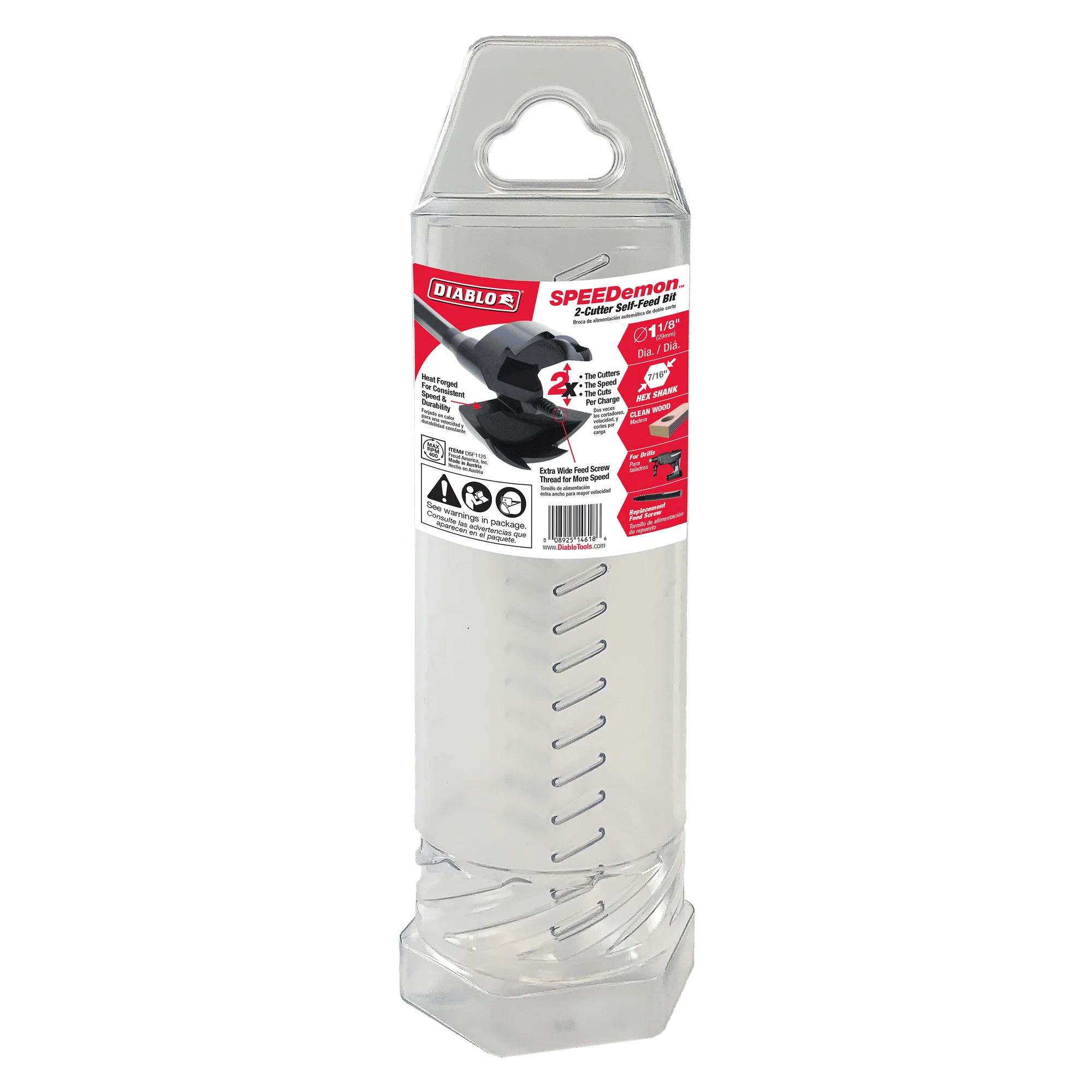DIABLO DSF1125 1-1/8" SPEEDemon™ 2-Cutter Self-Feed Bit - Image 2