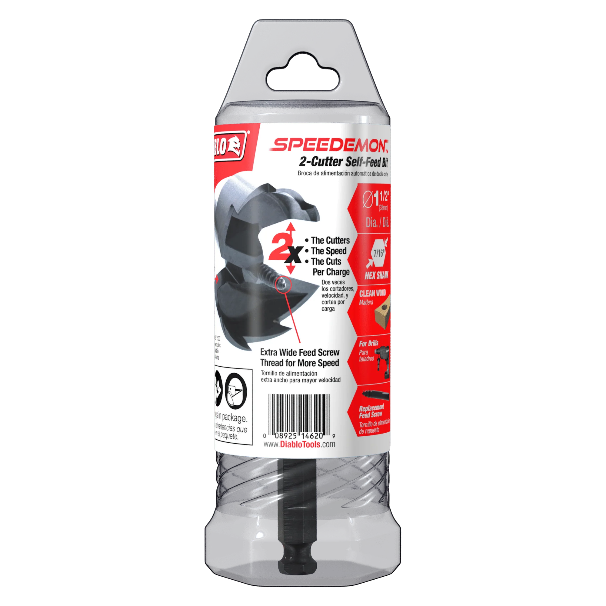 DIABLO DSF1500 1-1/2" SPEEDemon™ 2-Cutter Self-Feed Bit - Image 2