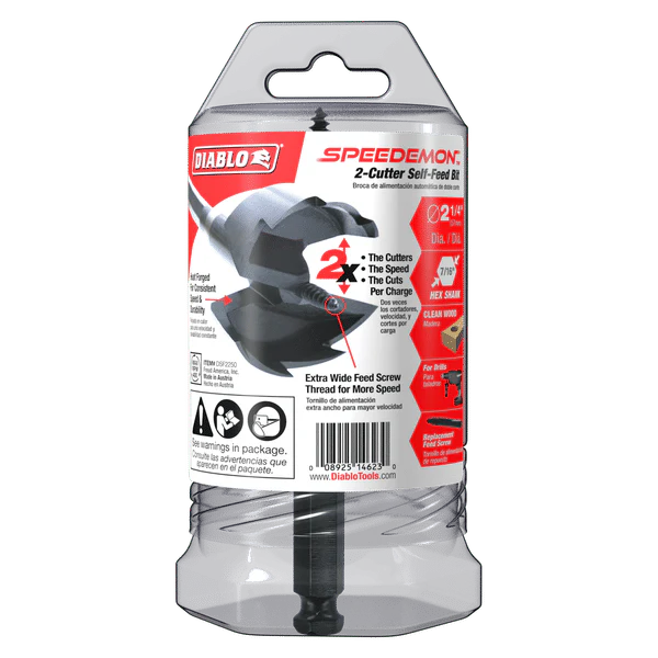 DIABLO DSF2250 2-1/4" SPEEDemon™ 2-Cutter Self-Feed Bit - Image 2