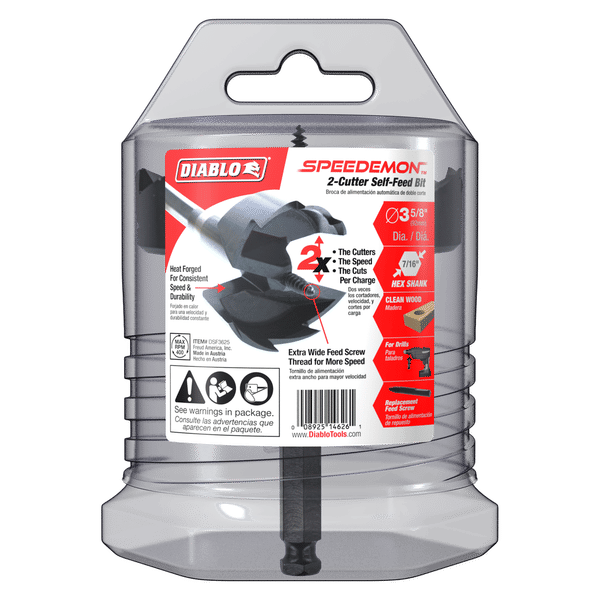 DIABLO DSF3625 3-5/8" SPEEDemon™ 2-Cutter Self-Feed Bit - Image 2