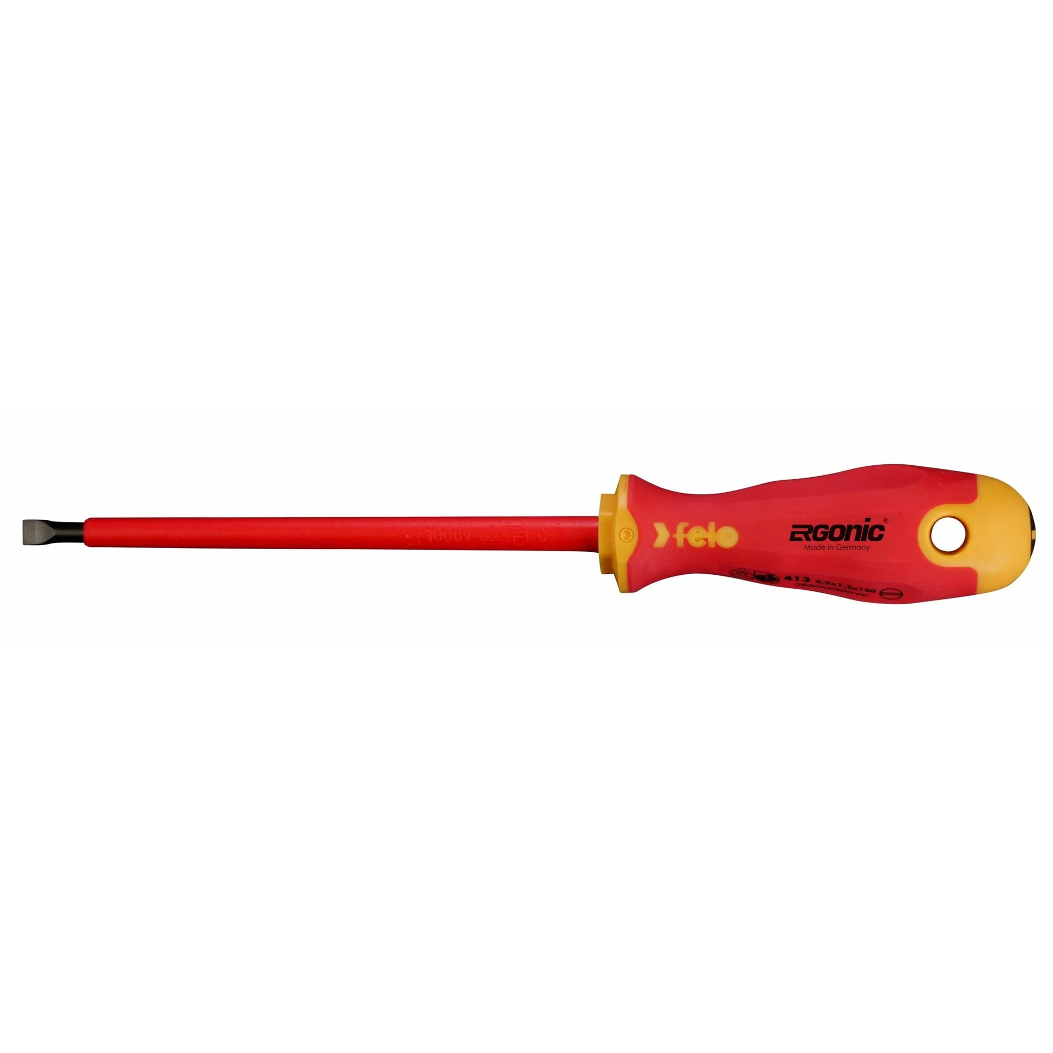FELO SD ERGONIC VDE Slotted SL 6,5 x 1,2 x 150 - Screwdriver with 3C-handle