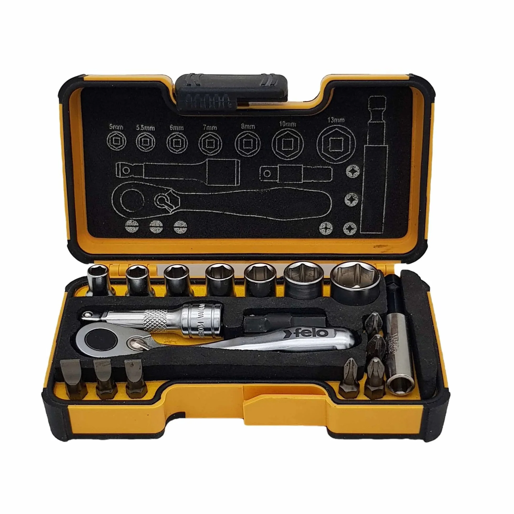 Felo XS-Strongbox XS 18 1/4" 18-pcs. PH/PZ/TORX®/SW/MS/BH - Image 4
