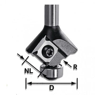 Festool 499809 Radius Router Bit S8 HW R2 D28 KL12,7 MFK