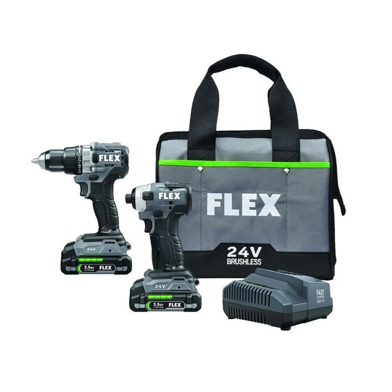 FLEX FXM201-2A 24V Brushless Drill Driver and Impact Driver Kit - Image 3
