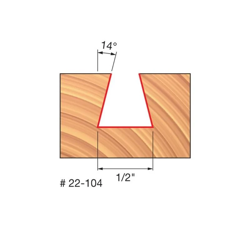 Freud | 22-104 1/2 (Dia.) Dovetail Bit