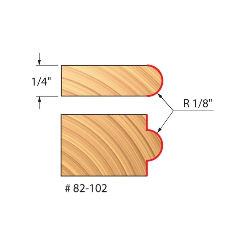 Freud | 82-102 1/8 Radius Half Round Bit