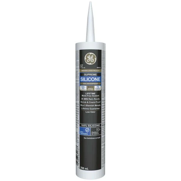 GE 300ml Supreme Silicone Window & Door Sealant - White