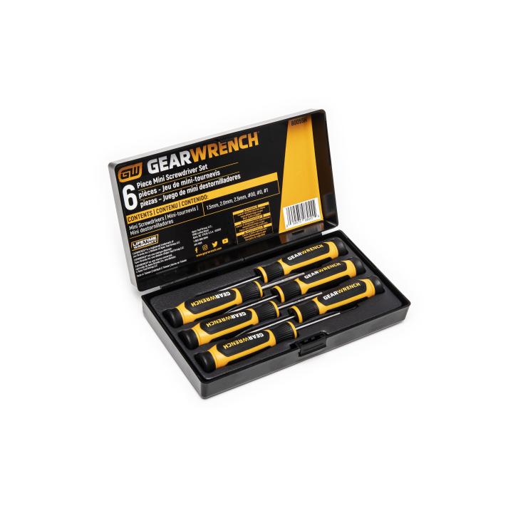 GEARWRENCH 80055H 6 Piece Phillips®/Slotted Mini Dual Material Screwdriver Set - Image 2