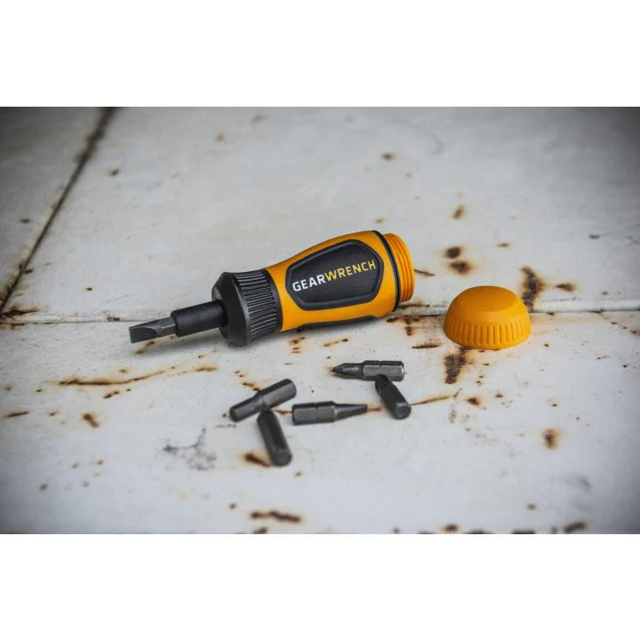 GEARWRENCH 80061R 6-in-1 Stubby Ratcheting Multi-Bit Driver - Image 5