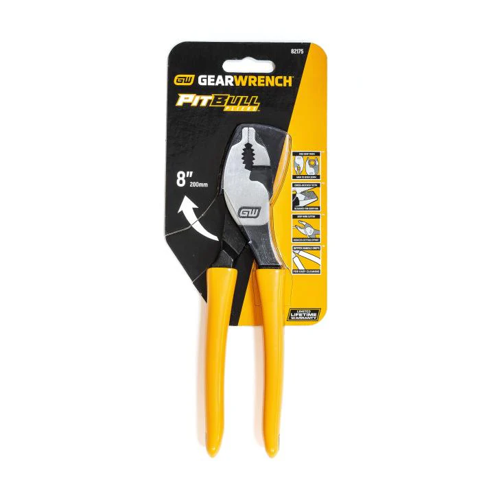 GEARWRENCH 82175 8" PITBULL Dipped Handle Slip Joint Pliers - Image 3