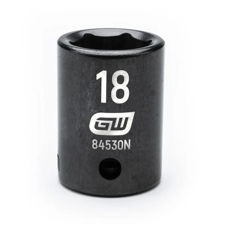 GEARWRENCH 84530N 1/2" Drive 6 Point Standard Impact Metric Socket 18mm