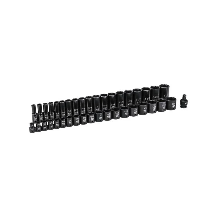 GEARWRENCH 84947N 39 Piece 1/2" Drive 6 Point Standard and Deep Impact SAE Socket Set - Image 2