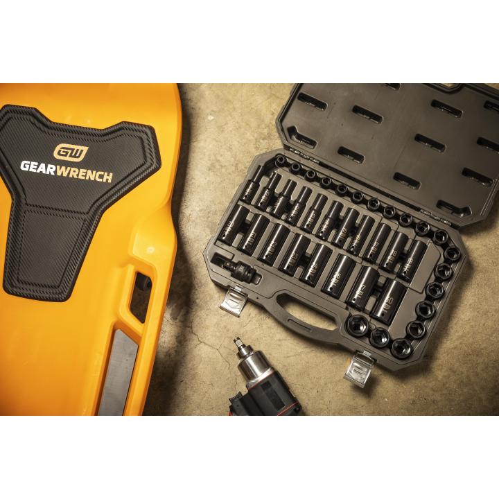 GEARWRENCH 84948N 39 Piece 1/2" Drive 6 Point Standard and Deep Impact Metric Socket Set - Image 2