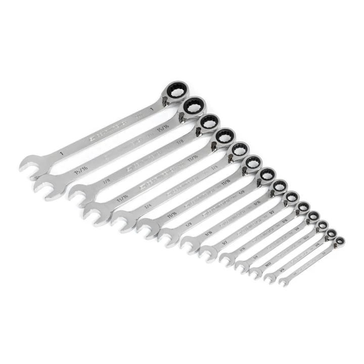 GEARWRENCH 86660 14 Piece 90-Tooth 12 Point SAE Reversible Ratcheting Wrench Set - Image 2