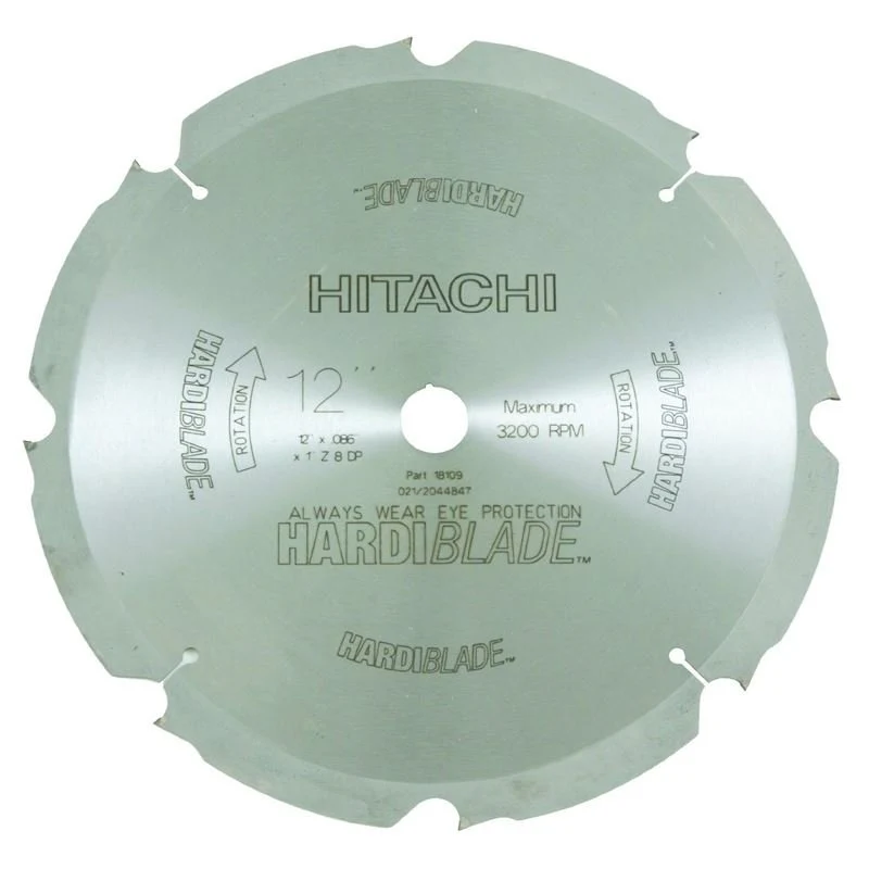 Hitachi | 18109 12" x 8 Tooth Miter Table Saw Hardi-Blade