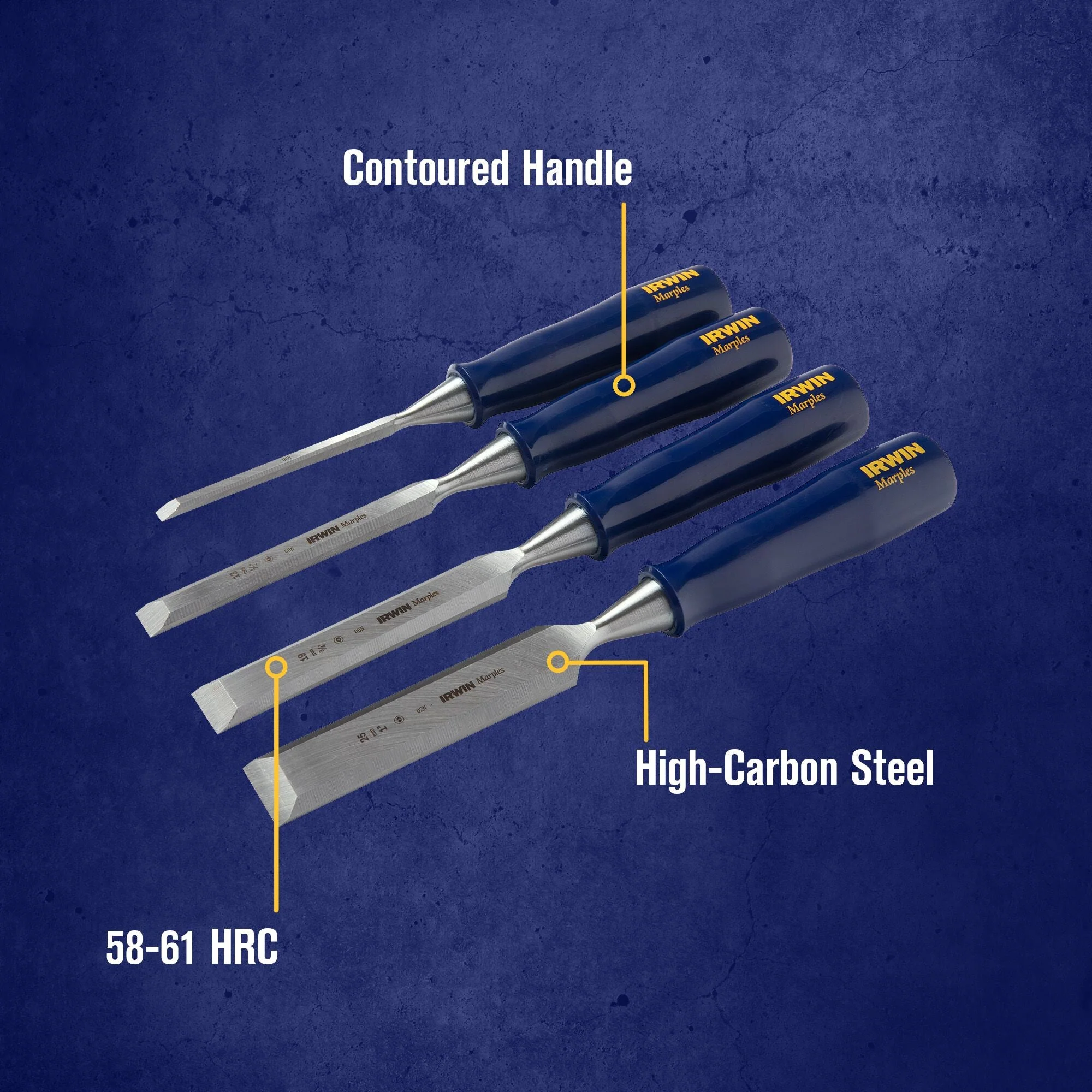 IRWIN M444S4N 4pc Chisel Set - Image 3