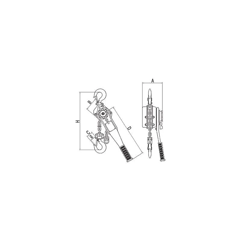Jet 110403 1-1/2 Ton 5' Lift Klp Series Lever Chain Hoist - Heavy Duty - Image 6
