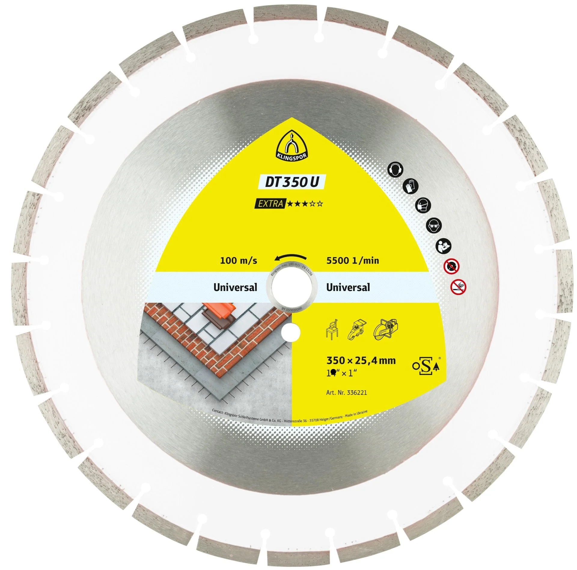 Klingspor 12" Diamond Blade DT 350 U Extra